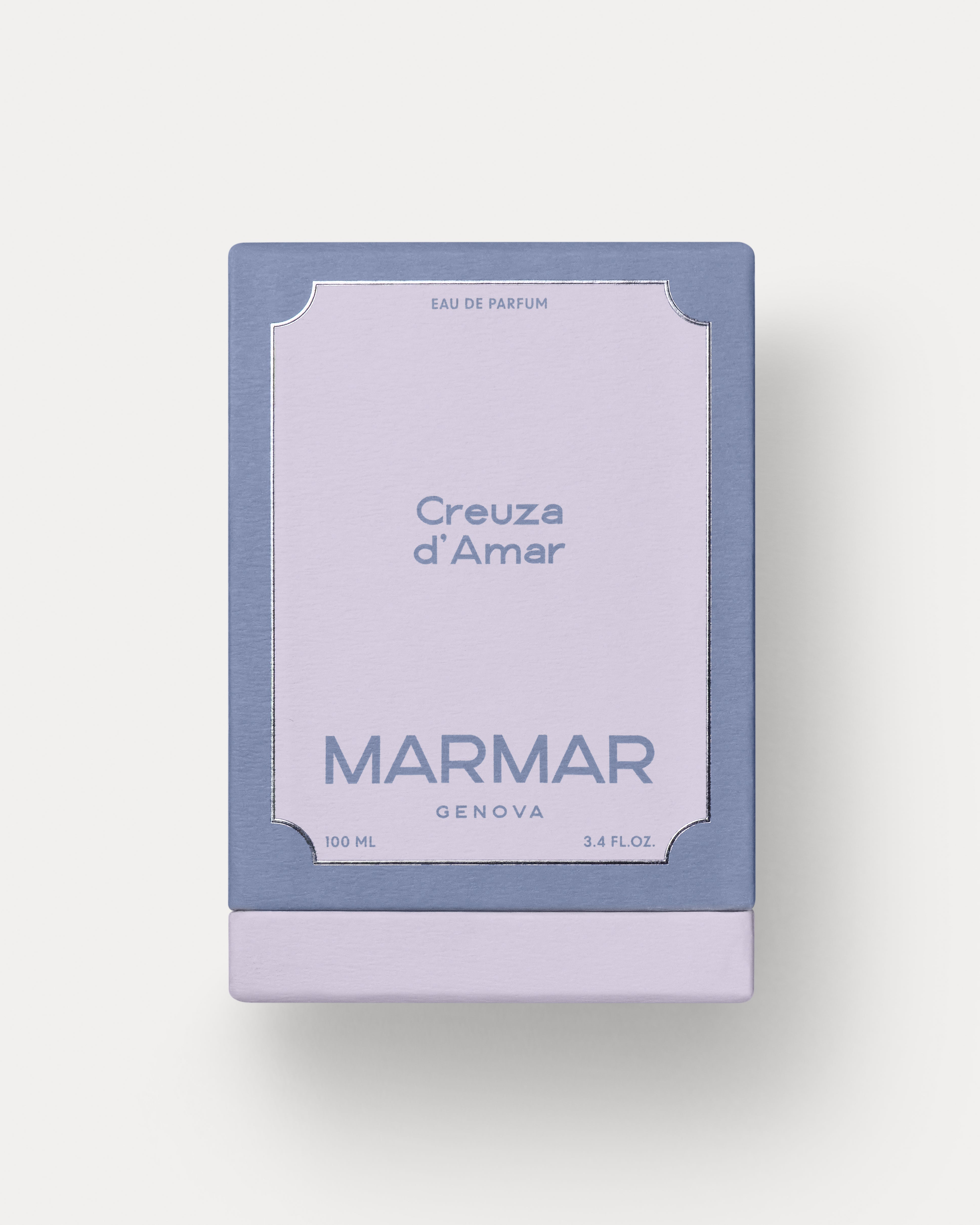 Front view of the Creuza d'Amar Eau de Parfum 100ML box by MarMar Genova
