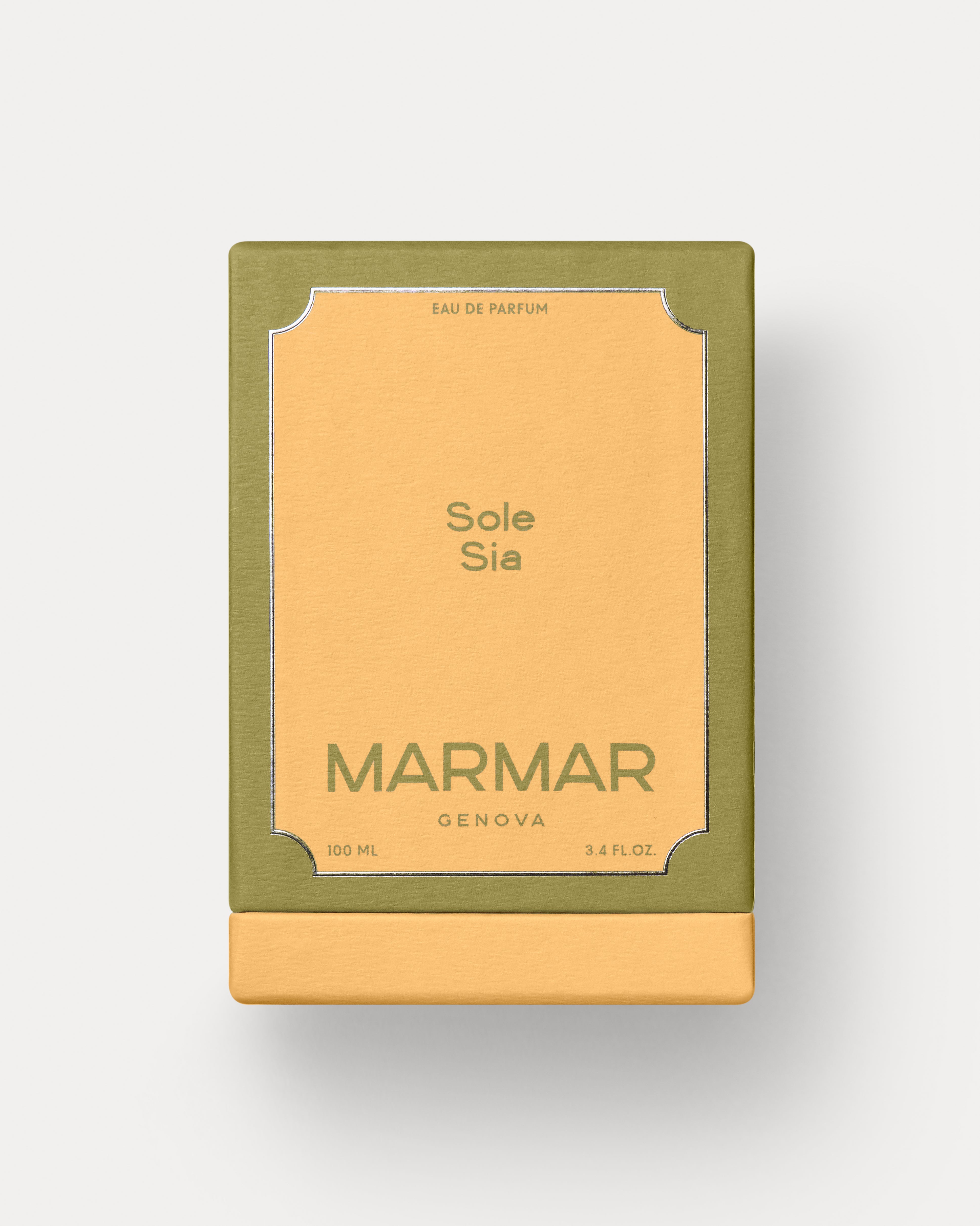 Packshot of the front of the box of Sole Sia by MarMar Genova