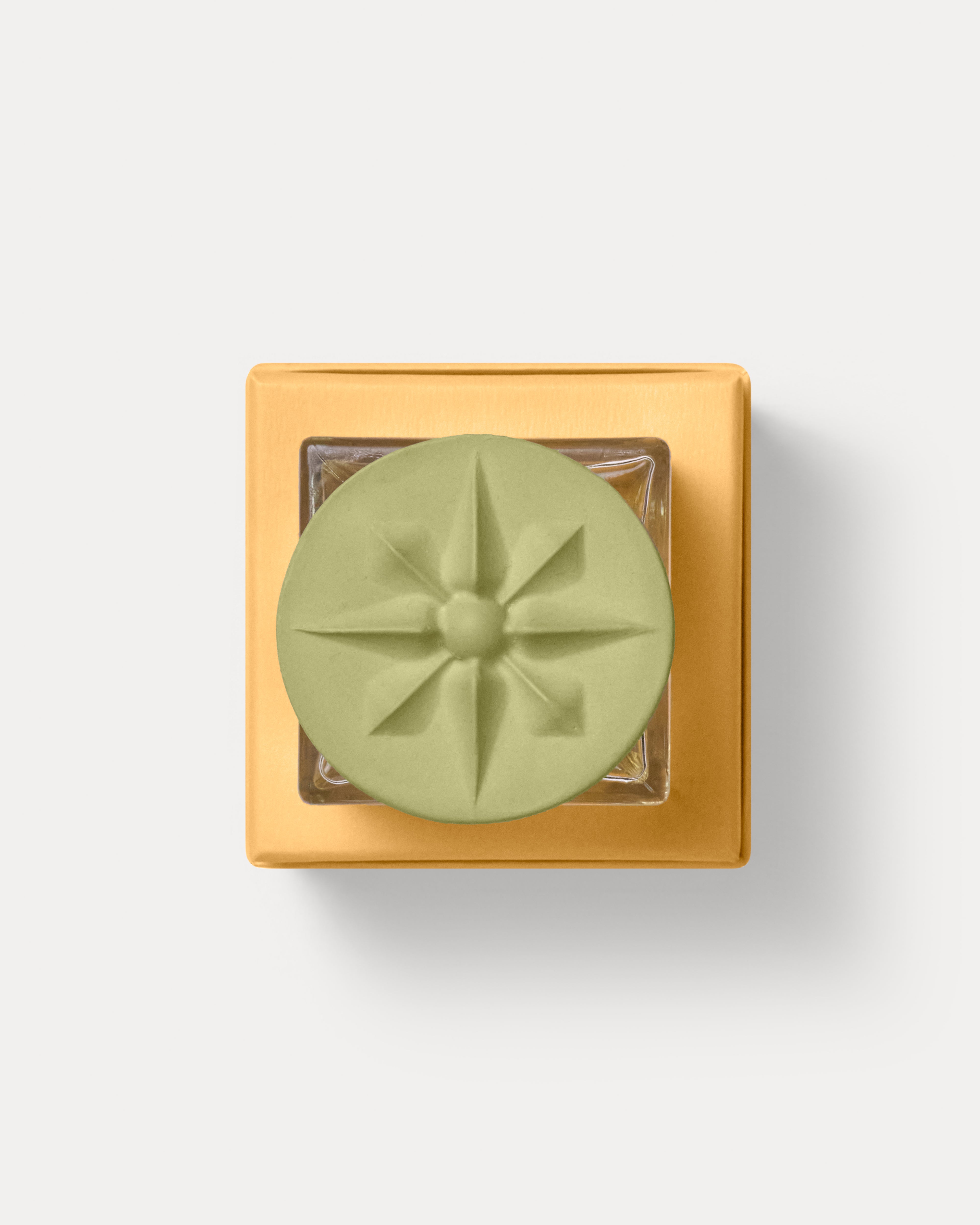 Top shot of the green grès stoneware cap for Sole Sia MarMar Genova