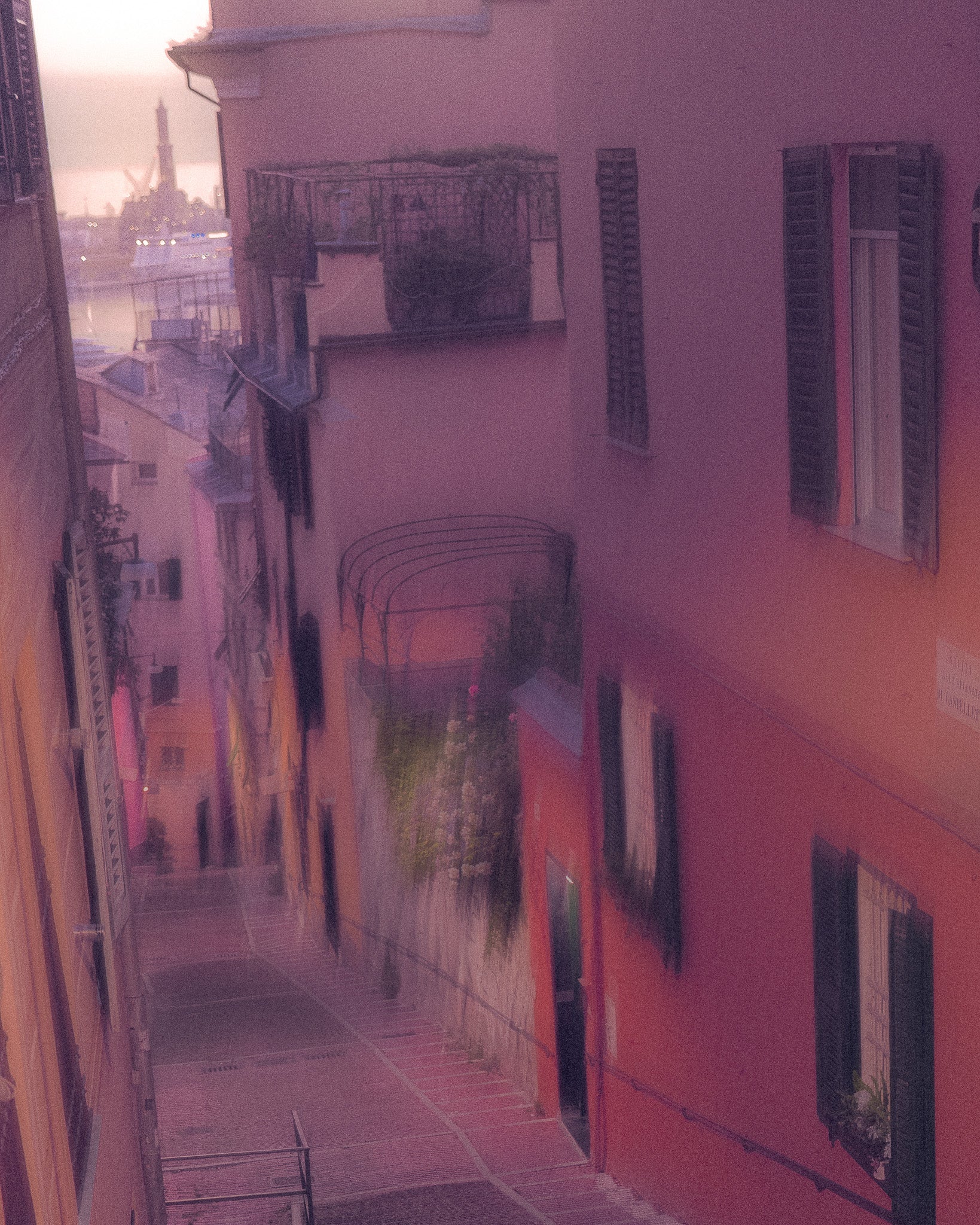View of Lanterna in Genoa at dusk for MarMar Amor Perfetto